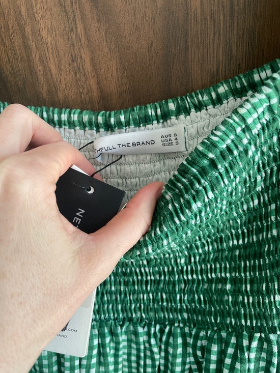 Faithfull the Brand Green Gingham Smocked Linen Maxi Dress Faithfull the Brand Green Gingham Smocked Linen Maxi Dress